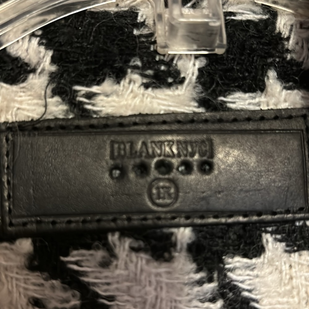 Blank NYC Black and White Houndstooth Coat - Picture 3 of 7